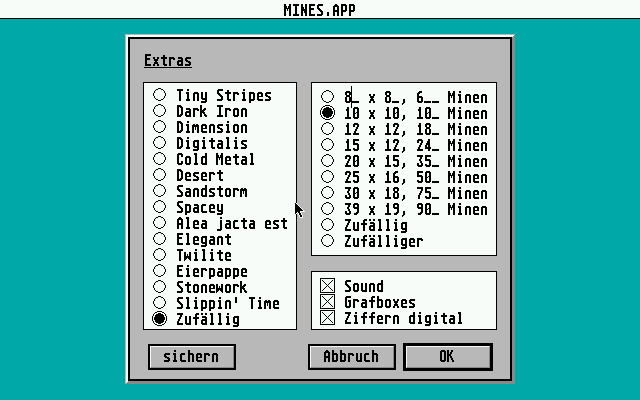 Mines atari screenshot